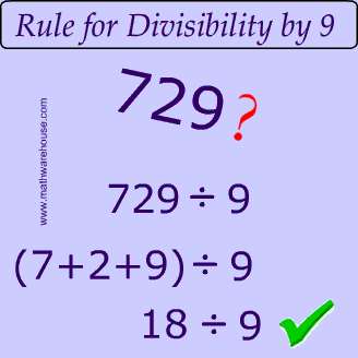 rule for divisibility by 9