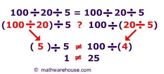 Associative Property of Division