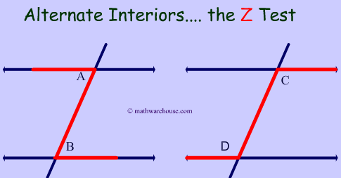 Alternate Interior Angles Draw Letter Z