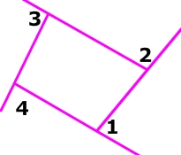 picture ofexterior angles of quadrilateral