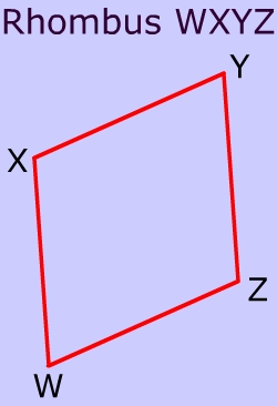 What are the properties of a rhombus?