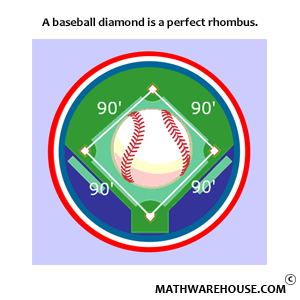 rhombus as baseball diamond