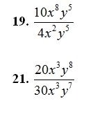 Multiply and Divide Monomials