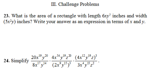Simplifying Polynomials Worksheet (pdf) and Answer Key. Over 25
