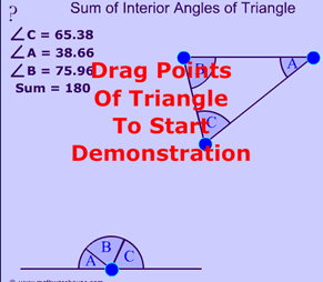 Interior Angles Of A Triangle Demonstration