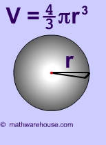 volume of sphere picture