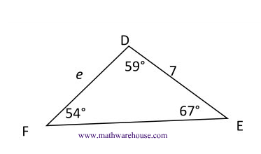 Triangle for Law of Sines