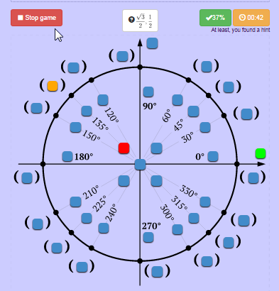 picture of unit circle game