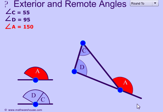 remote interior angles of triangle