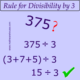 rule for divisibility by 3