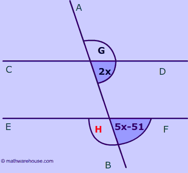 Practice Problem Transversals and Angles