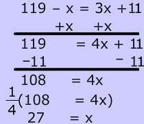 vertical angles equation