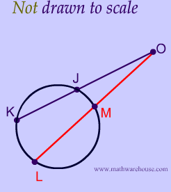 practice problem two secants side length formula