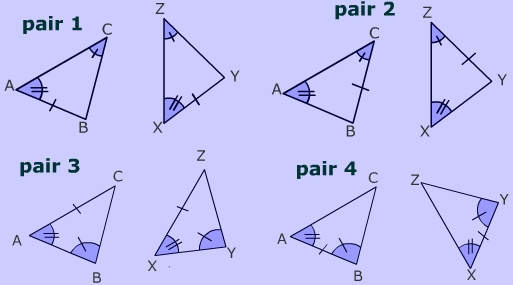 Identify Angle Angle Side relationship (AAS)