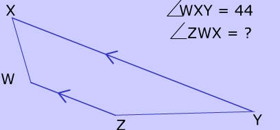 Adjacent angles of trapezoid