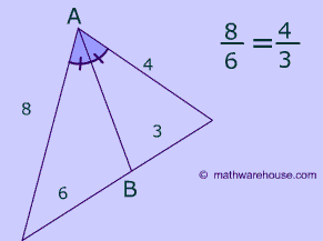 picture of angle bisector theorem formula