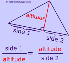 triangles similar mean geometric altitude right geometry saas triangle side length lengths two sides use corresponding formed mathwarehouse