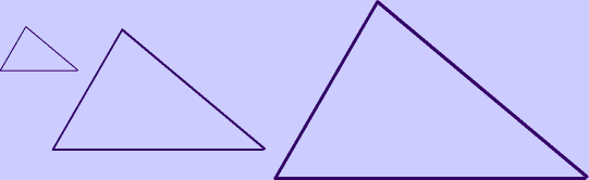 picture of 3 similar triangles