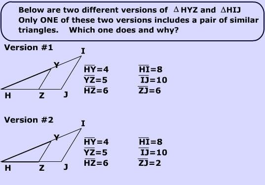 Distinguish Similar Triangles