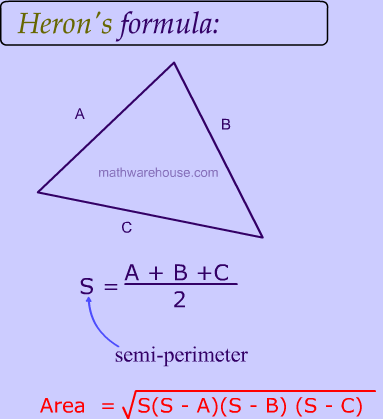 Herons Formula Explained With Pictures Examples And Practice Problems