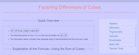 Difference of Cubes