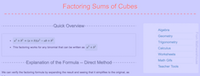 Factor Sub Cubes