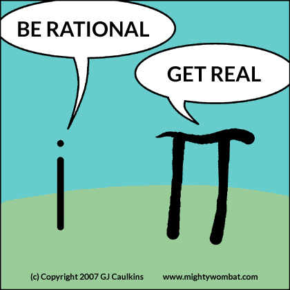 Get Rational, Be Real Math funny image joke