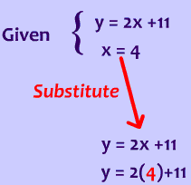 substitution property example 1