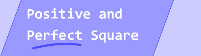 Positive and perfect square Discriminant Title