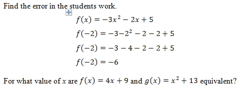 unit 3 homework 4 function notation and evaluating functions