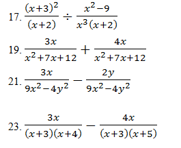 Example Question 17-23