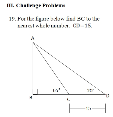 Challenge Worksheet problem