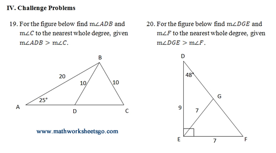 Example challenge problem from worksheet