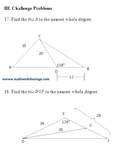 Law of Sines and Cosines picture