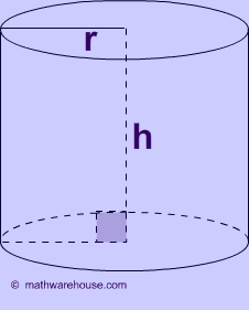 Formula for volume of a cylinder