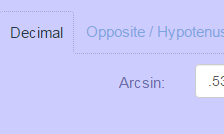 decimal arcsine