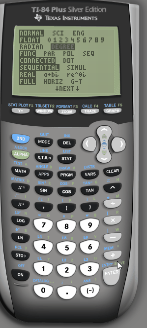 ti calculator degree mode, then sine cosine cofunction