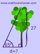 find distance to tree
