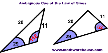 law of sines ambiguous case